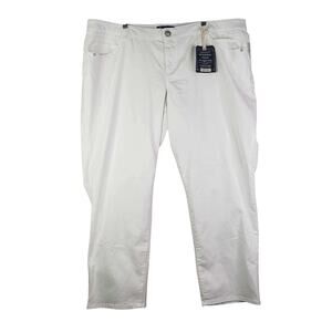 Democracy Jeans Womens Plus Size 24 W Ab Solution White Straight High Rise New